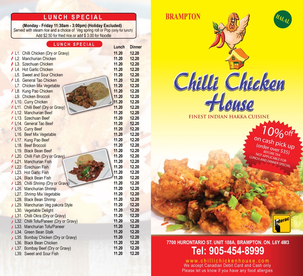 Brampton Chilli Chicken House Finest Indian Hakka Cuisine